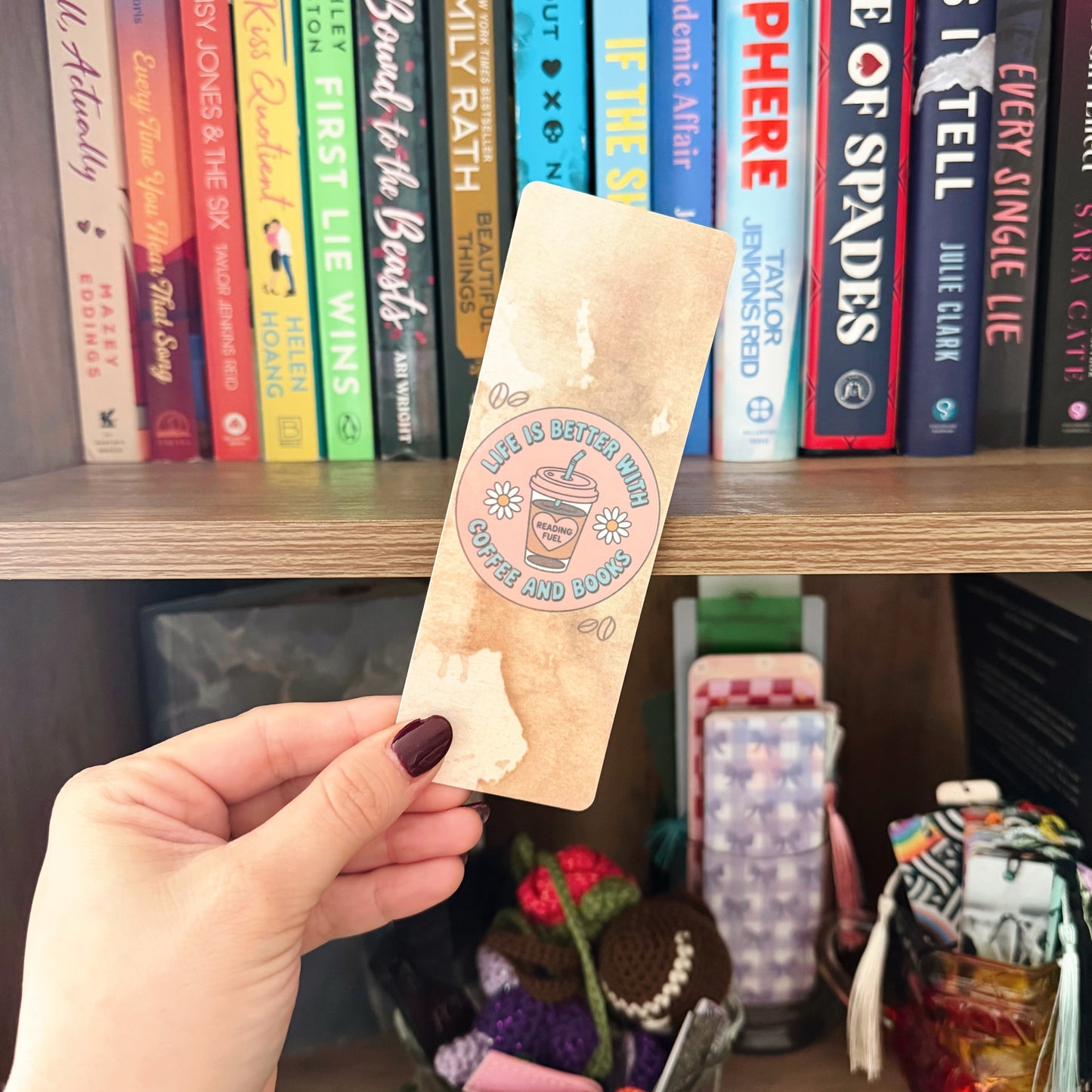 Coffee & Books. Classic Bookmark