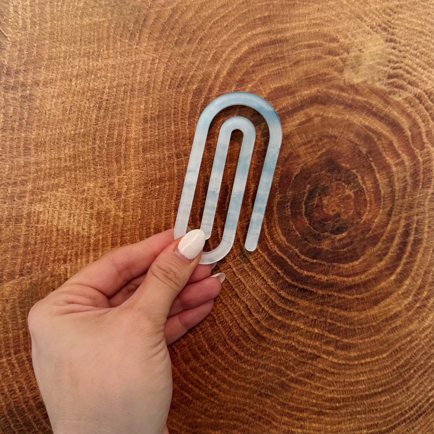 Blue Cloud Paperclip Bookmark