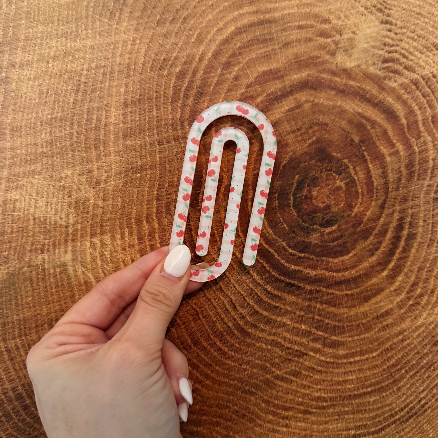 Cherry Paperclip Bookmark