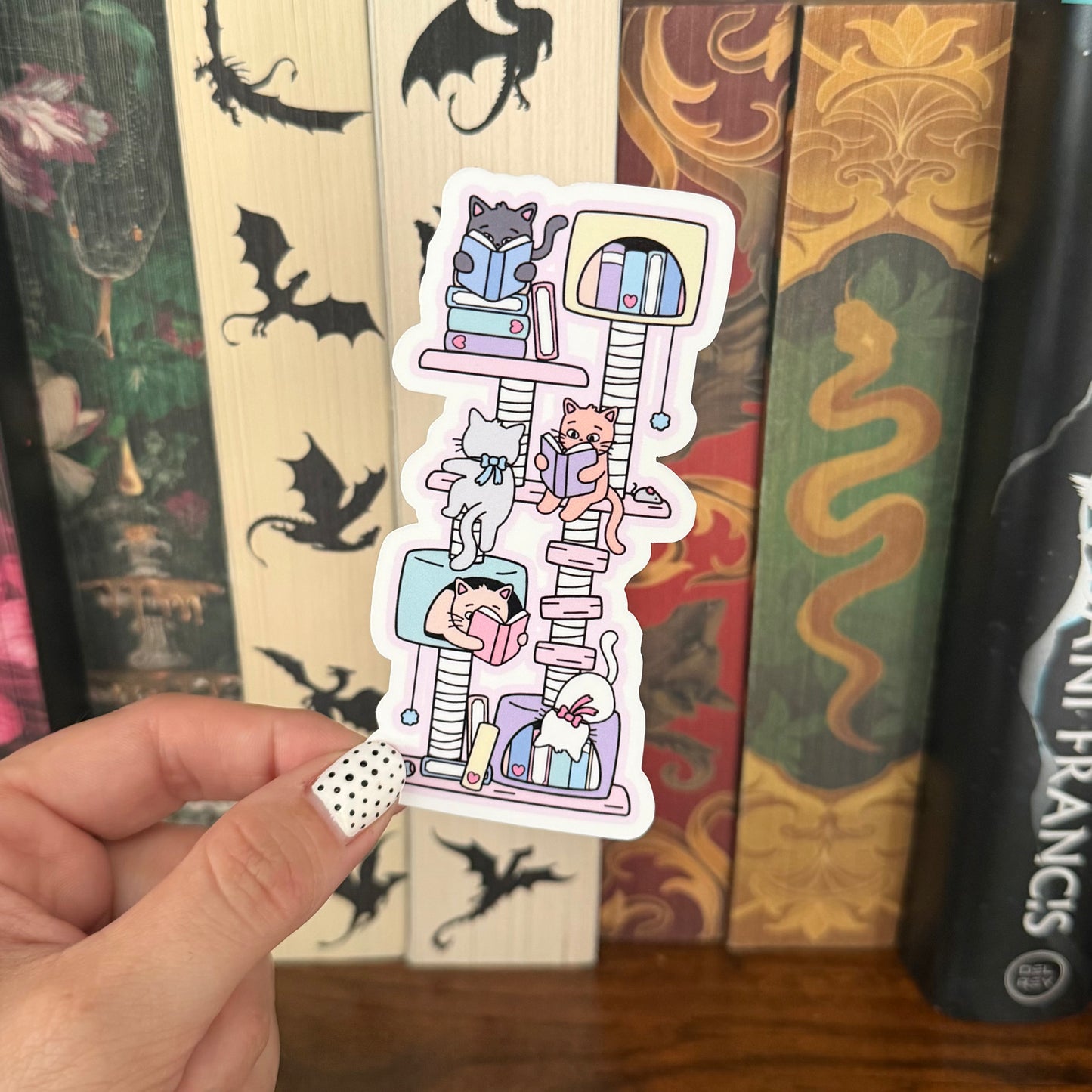 Bookish Cat Tree Sticker