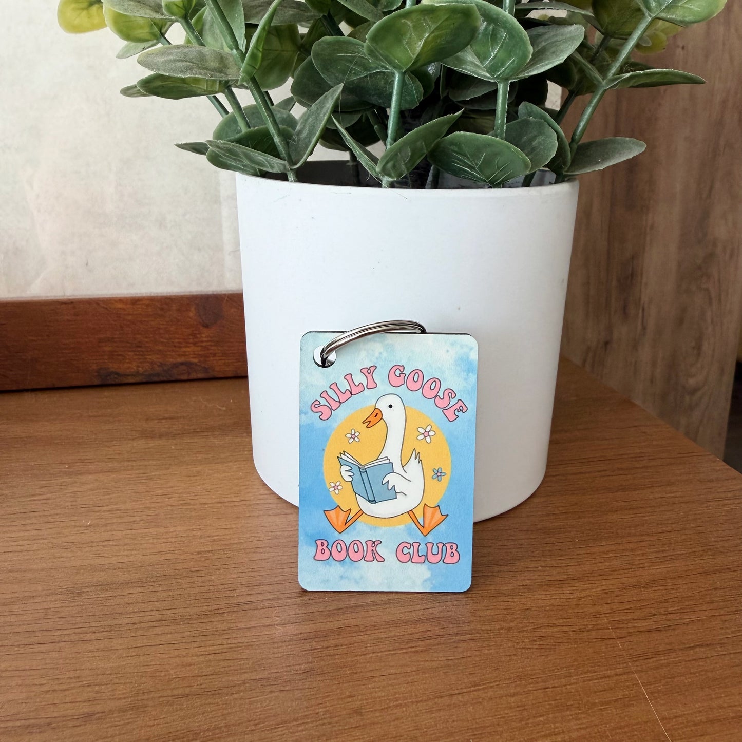 Silly Goose Book Club Keychain
