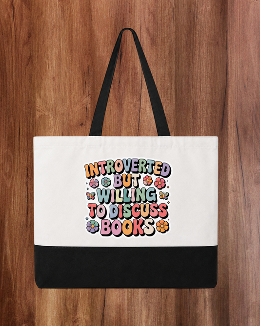 Introverted But Willing To Discuss Books - Tote Bag