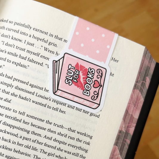 Slut For Books- Magnetic Bookmark