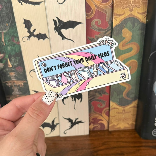 Bookish Daily Meds Sticker
