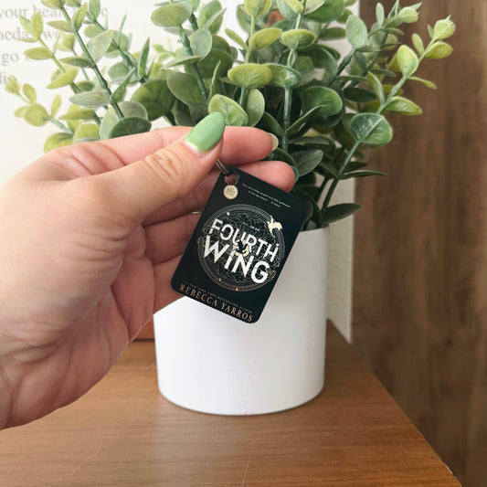 Fourth Wing Book Keychain