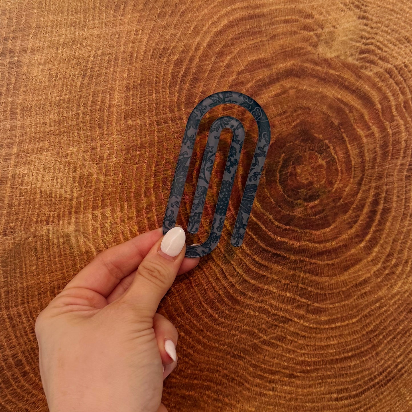 Black Lace Paperclip Bookmark