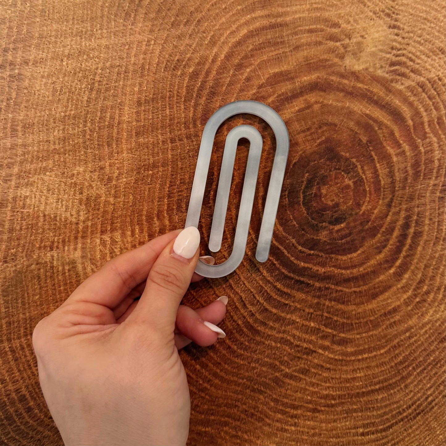 Grey Cloud Paperclip Bookmark