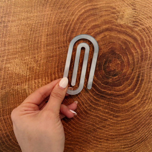 Grey Cloud Paperclip Bookmark
