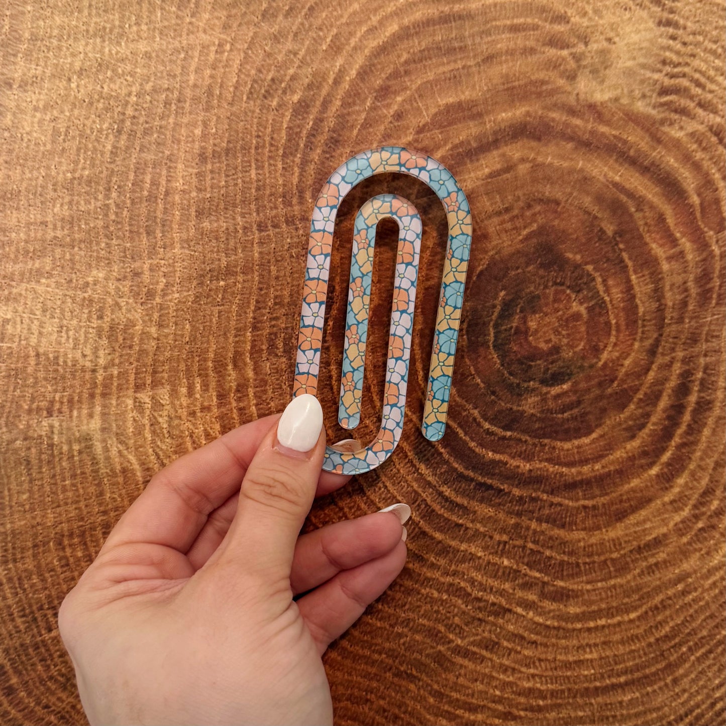Bold Floral Paperclip Bookmark