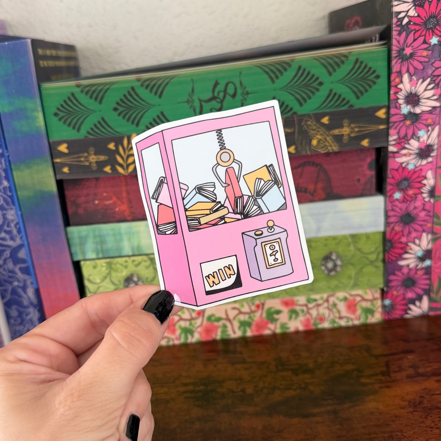 Bookish Claw Machine Sticker