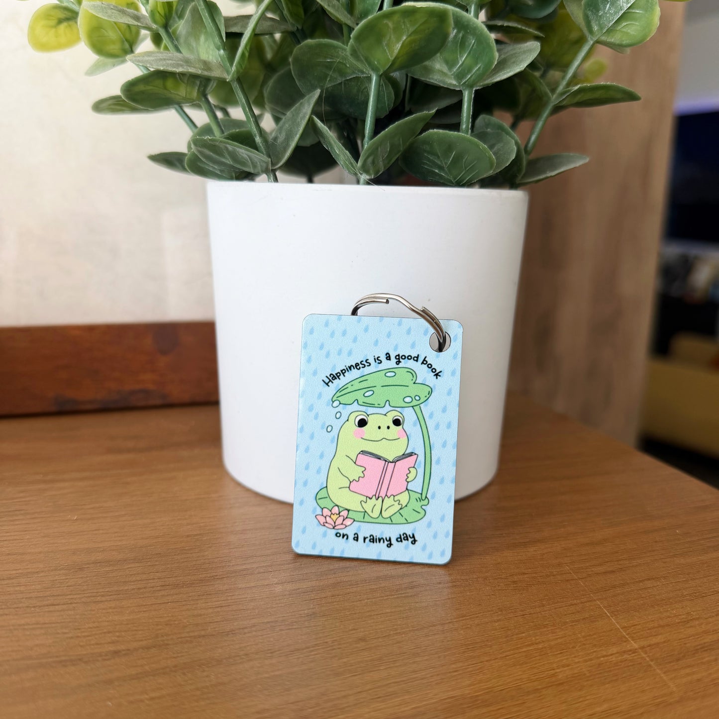 Happiness is a Good Book... Keychain
