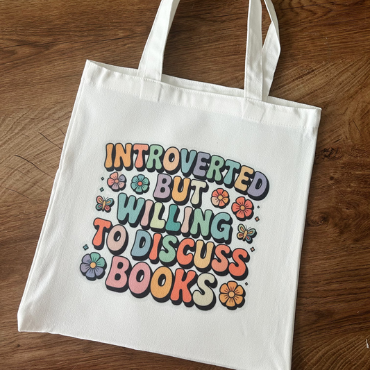 Introverted But Willing To Discuss Books - Tote Bag